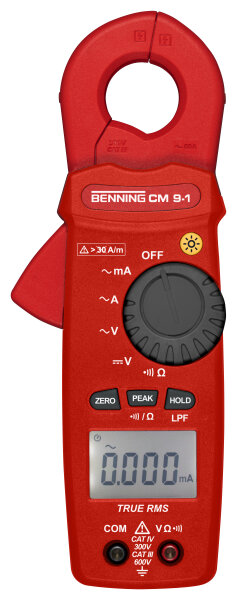 BENNING CM 9-1 Stromzange digital CAT IV 300 V Anzeige (Counts): 6000