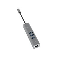 TERRATEC USB Type-C Adapter mit Giga-bit LAN USB 3.0 Hub