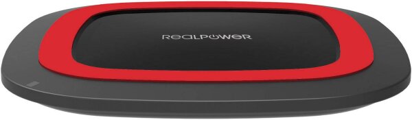 REALPOWER FreeCharger-10 schwarz rot, wireless Ladestation