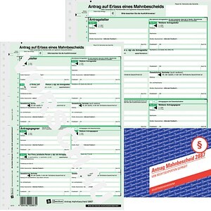 ZWECKFORM AVERY Zweckform Vordruck ""Antrag auf Mahnbescheid"", A4 - für den Markt: D - L - A - 25 Stü