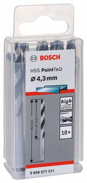 BOSCH Accessories 2608577211 Metall-Spiralbohrer 4.30 mm 1 St.