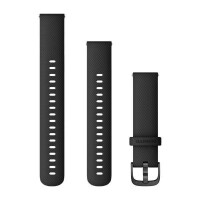 GARMIN Ersatzarmband 18mm Silikon Schwarz/Schiefergrau...