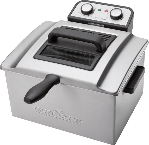 PROFI COOK PC-FR 1038 - Fritteuse - 5 Liter - 3000 W - Edelstahl/Schwarz (501038)