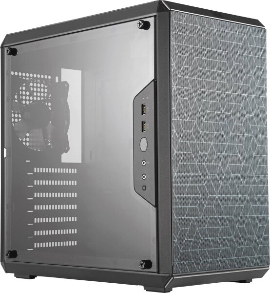 COOLERMASTER MasterBox Q500L - Midi Tower - ATX - ohne Netzteil (ATX / PS/2) - Schwarz