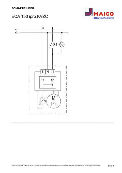 MAICO Zweistufiger ECA 150 ipro KVZC Kleinraumventilator,DN 150,0084.0092