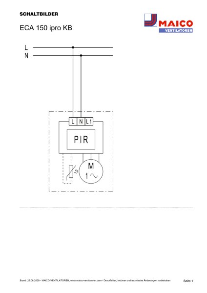 MAICO Kleinraum- ECA 150 ipro KB Ventilator Bewegung DN150 0084.0096