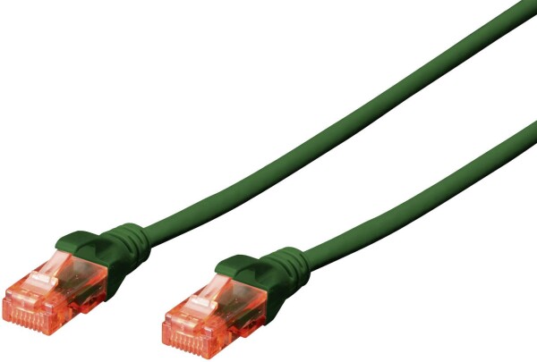 DIGITUS Patchkabel DIGITUS RJ45 U/UTP Cat6  1.00m grün Hebelschutz