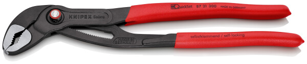 KNIPEX Wasserpumpenzange 60 mm 300 mm 70 mm Cobra® QuickSet (87 21 300)