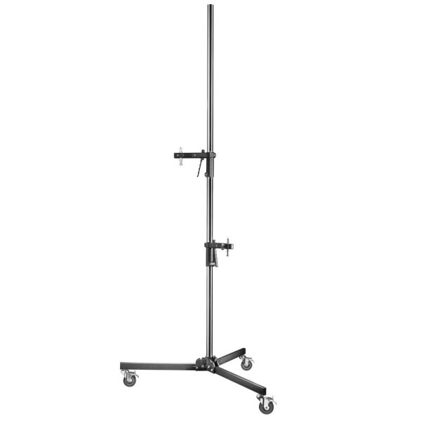 WALIMEX pro Roll-Stativ, 223cm, mit 2 Klemmhaltern