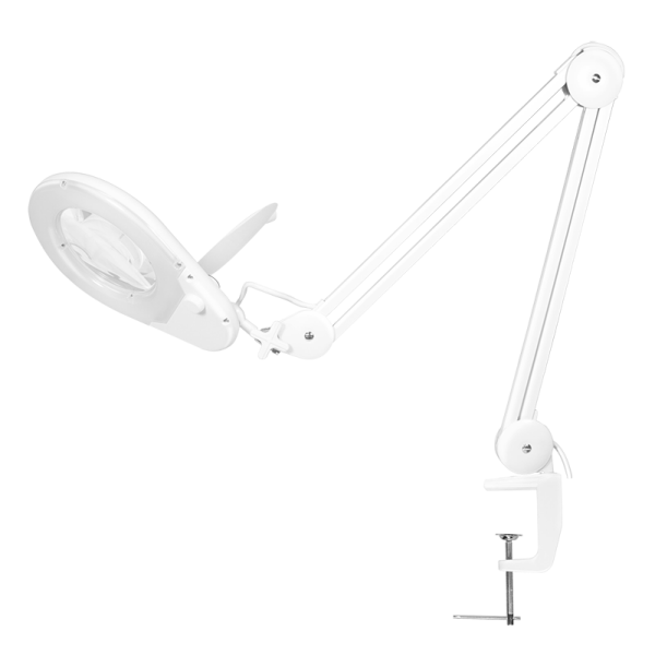 LOGILINK Lupenleuchte mit Klemmhalterung, 5 Dioptrien, weiß