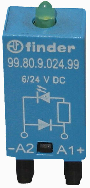 FINDER FIND Modul Freilaufdiode  99.80.9.024.99 + LED 6-24VDC f. 95.95.1  99.80.9.024.9