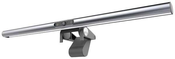 4SMARTS 2in1 LightBar Pro Monitorlampe mit FullHD Webcam, silber - Blendfrei - 2in1 LED-Bildschirmle