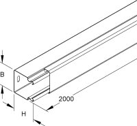 NIEDAX GROUP NIED Blechkanal LLK 40.060 mit Deckel    **...