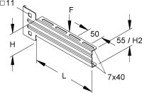 NIEDAX GROUP NIED Ausleger 75x310mm           KTUM300 **...