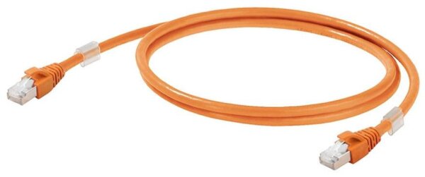 WEIDMÜLLER RJ45 Netzwerkkabel, Patchkabel CAT 6a S/FTP 10.00 m Orange Flammwidrig