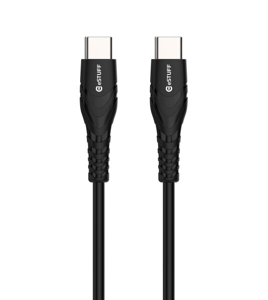 ESTUFF - USB-Kabel - USB-C (M) zu USB-C (M) - USB2.0 2,4 A - 2,0m - weiß (ES604203-BULK)