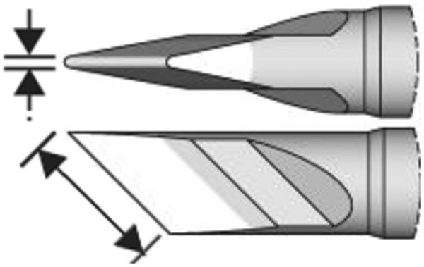 JBC C210018 Lötspitze Sonderform, klingenförmig Spitzen-Größe 0.3 mm Inhalt 1 St.