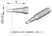 JBC Tools C115108 Lötspitze Meißelform, gerade...