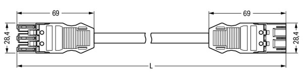 WAGO Verbindungsleitung 771-9993/007-302 Buchse-Stecker 3p 3m Kodierung A PVC