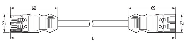 WAGO Verb.-Leitung 771-9993/006-102 1m Winsta 3x1,5qmm Buchse-Stecker