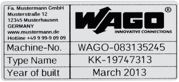 WAGO Typenschilder unbedruckt 210-802 30x70 mm 210-802