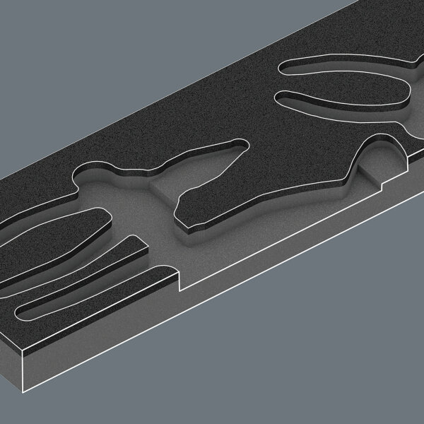WERA Schaumstoffeinlage 2-farbig 1 Stück