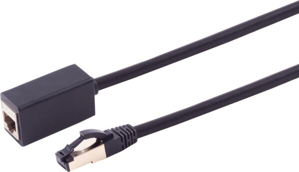 S/CONN maximum connectivity Netzwerk-RJ45 Patchkabel-Verlängerung Cat. 8.1 LSZH schwarz 3,0m (08-440