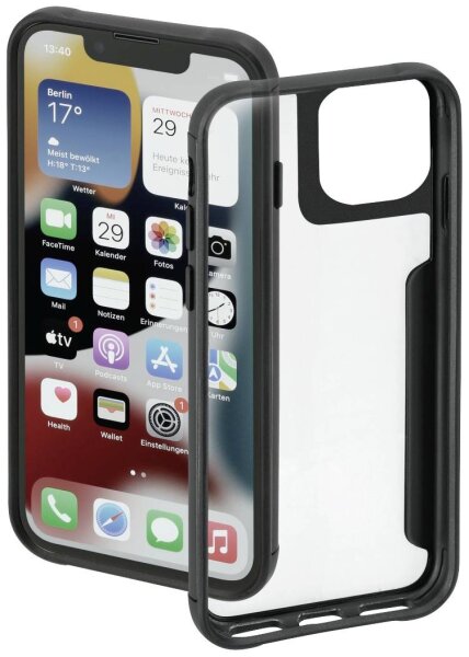 HAMA Metallic Frame Cover Apple iPhone 14 Plus Transparent, Schwarz