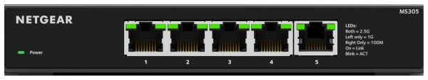 NETGEAR SWITCH MULTI-GIGABIT A 5 PORTE 2.5G ( MS305-100EUS )