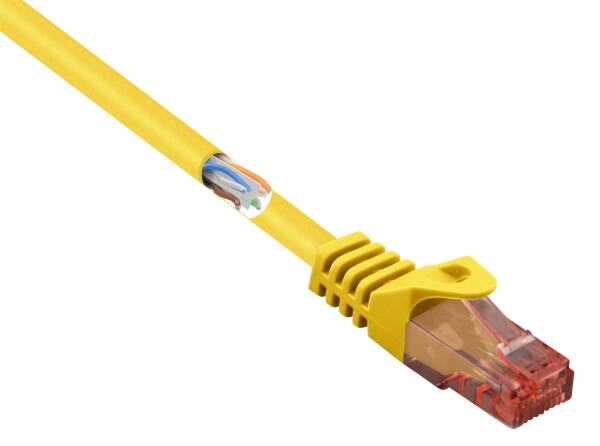 CONRAD Renkforce RF-5224652 RJ45 Netzwerkkabel, Patchkabel CAT 6 U/UTP 1.00 m Gelb mit Rastnasenschu