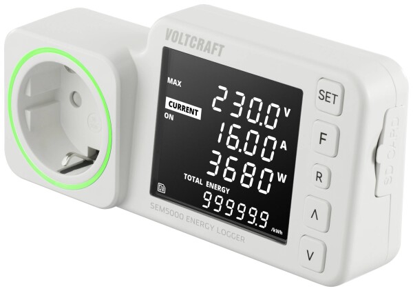 CONRAD SEM5000 Energiekosten-Messgerät Kostenprognose Alarmfunktion Stromtarif (VC-12936570)