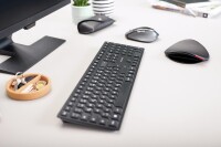 CHERRY TAS KW 9100 SLIM Wireless EU-Layout schwarz/silber