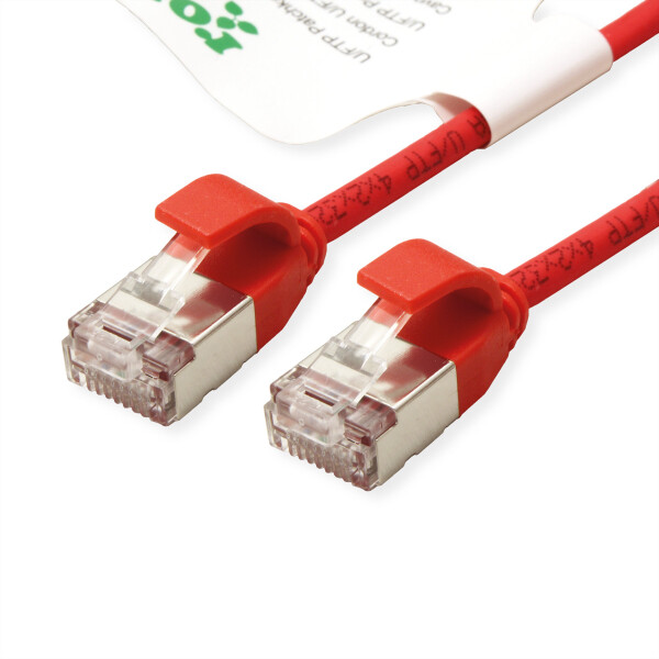 ROLINE green 21443311 RJ45 Netzwerkkabel, Patchkabel CAT 6a U/FTP 0.30 m Rot 1 St.