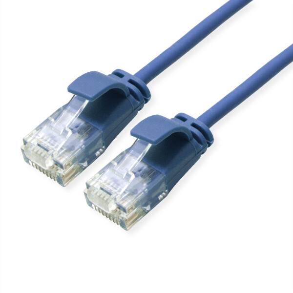 ROLINE green 21443941 RJ45 Netzwerkkabel, Patchkabel CAT 6a U/UTP 0.30 m Blau 1 St.