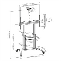 ROLINE LCD-/TV-Rollständer bis 140 kg schwarz