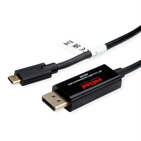 ROLINE USB Typ C - DisplayPort v1.2 bidirektionales Adapterkabel ST/ST 2m