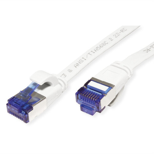 VALUE 21992160 RJ45 Netzwerkkabel, Patchkabel CAT 6a F/UTP 0.50 m Weiß 1 St.