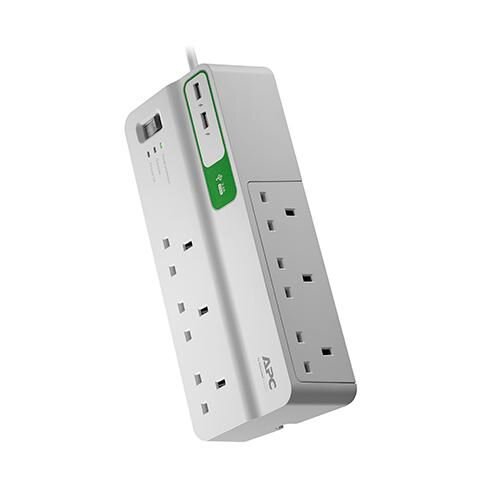 APC Essential SurgeArrest 6 outlets with 5V, 2.4A 2 port