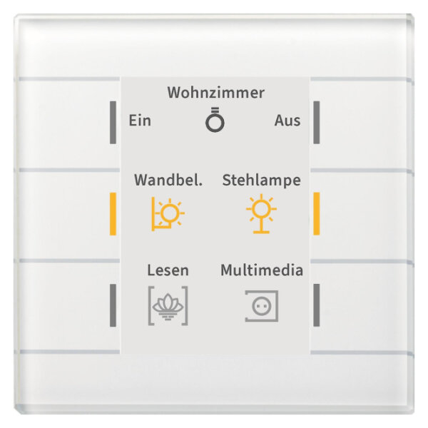 MDT Glastaster II Smart mit Farbdisplay, Weiß BE-GT20W.02