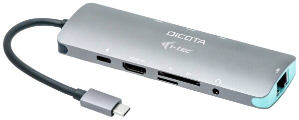 DICOTA USB-C Portable 8-in-1 Docking Station 4K HDMI/PD 100W