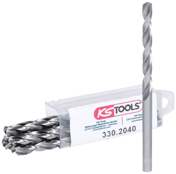 KS TOOLS HSS-G Spiralbohrer, 4mm, 10er Pack (330.2040)