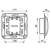 JUNG KNX Taster Universal 1f A10911ST