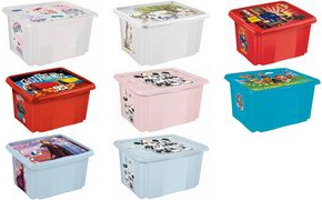 KEEEPER Aufbewahrungsbox karolina ""Cars"", 45 Liter Dreh-/Stapelbox mit Deckel, aus PP, cherry-red, m