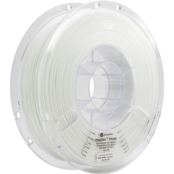 POLYMAKER PD01002 PolyFlex TPU-95A Filament TPU flexibel 1.75 mm 750 g Weiß 1 St.