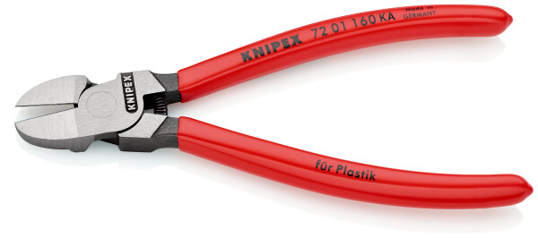 KNIPEX 72 01 160 KA Werkstatt Kunststoffseitenschneider ohne Facette 160 mm