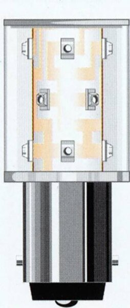 OSHINO LED-Lampe BA15D Gelb 24 V/AC, 24 V/DC 2500 mlm OD­Y01SM12B15­24