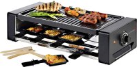 KORONA 45070 Raclette 8 Pfännchen Schwarz, Silber