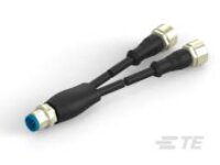 TE CONNECTIVITY M12 Y-Adapter, M12 Stecker auf 2xM12...