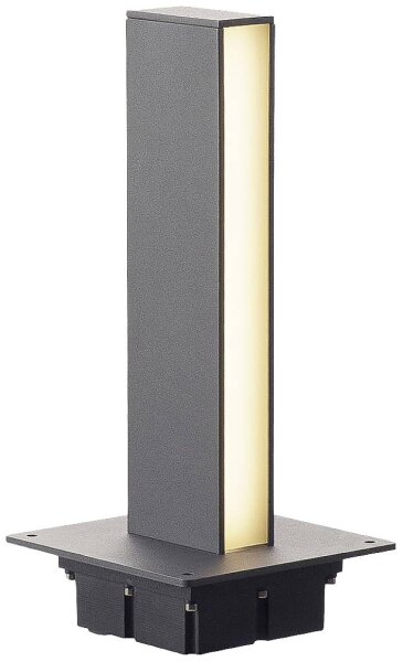 SLV H-POL Wege-/Standleuchte 2fl. 232175 LED 3000K anthrazit L/B/H16,5/16,5/36cm