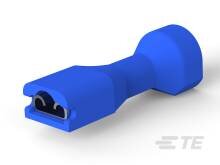 TE CONNECTIVITY Flachsteckhülse Steckbreite: 4.8 mm Steckdicke: 0.5 mm 180 ° Vollisoliert Blau 3-